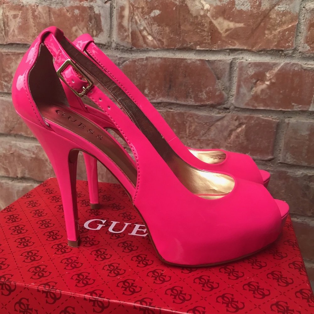 Guess Peep Toe Stilettos